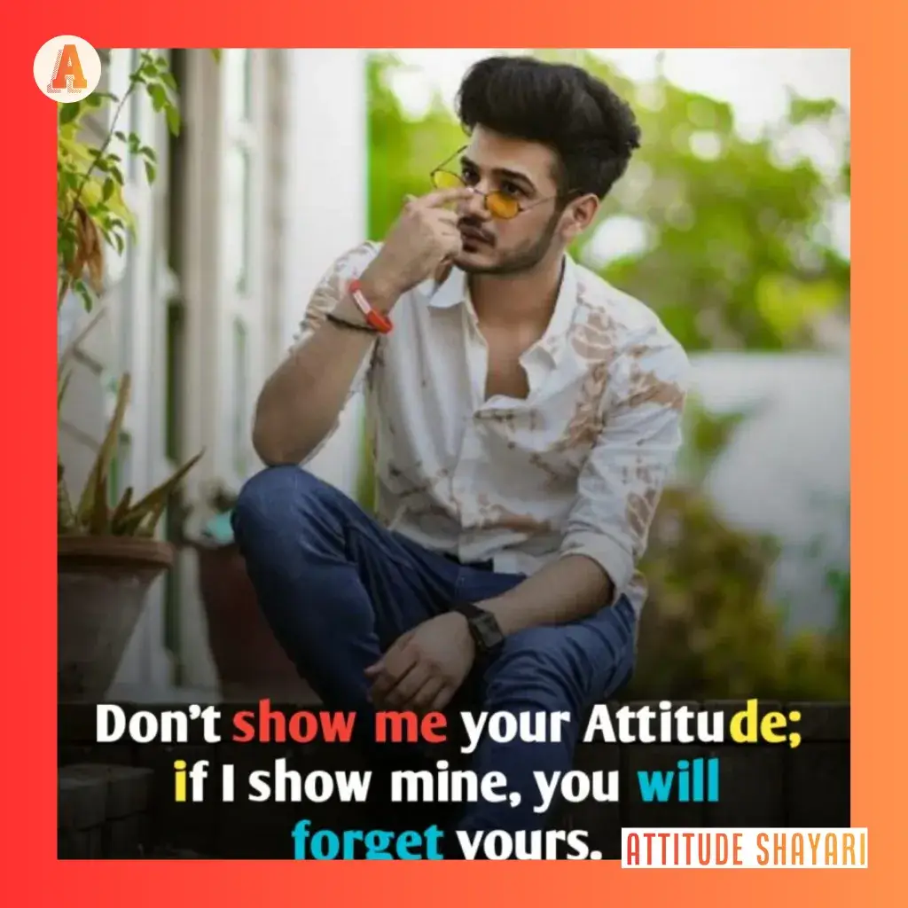 2 line shayari in english attitude