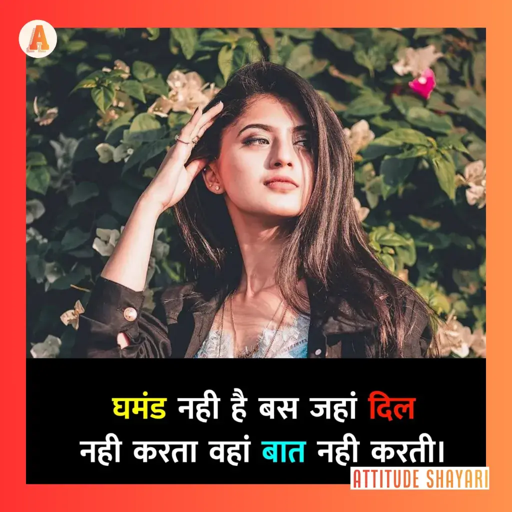 Attitude 2 Line Shayari Female