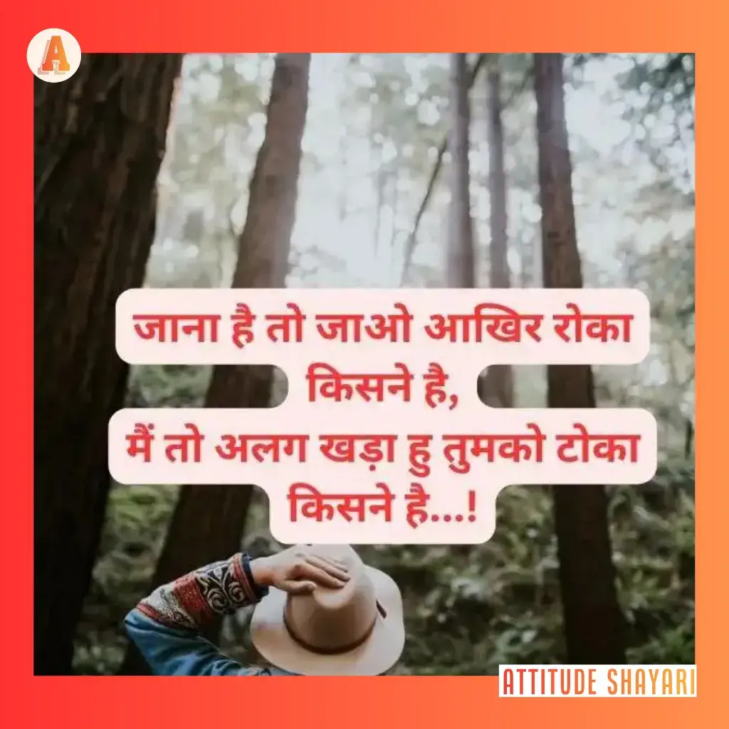 attitude shayari in hindi instagram