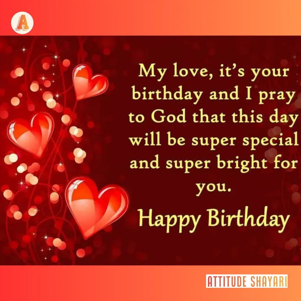 happy birthday my love shayari in english