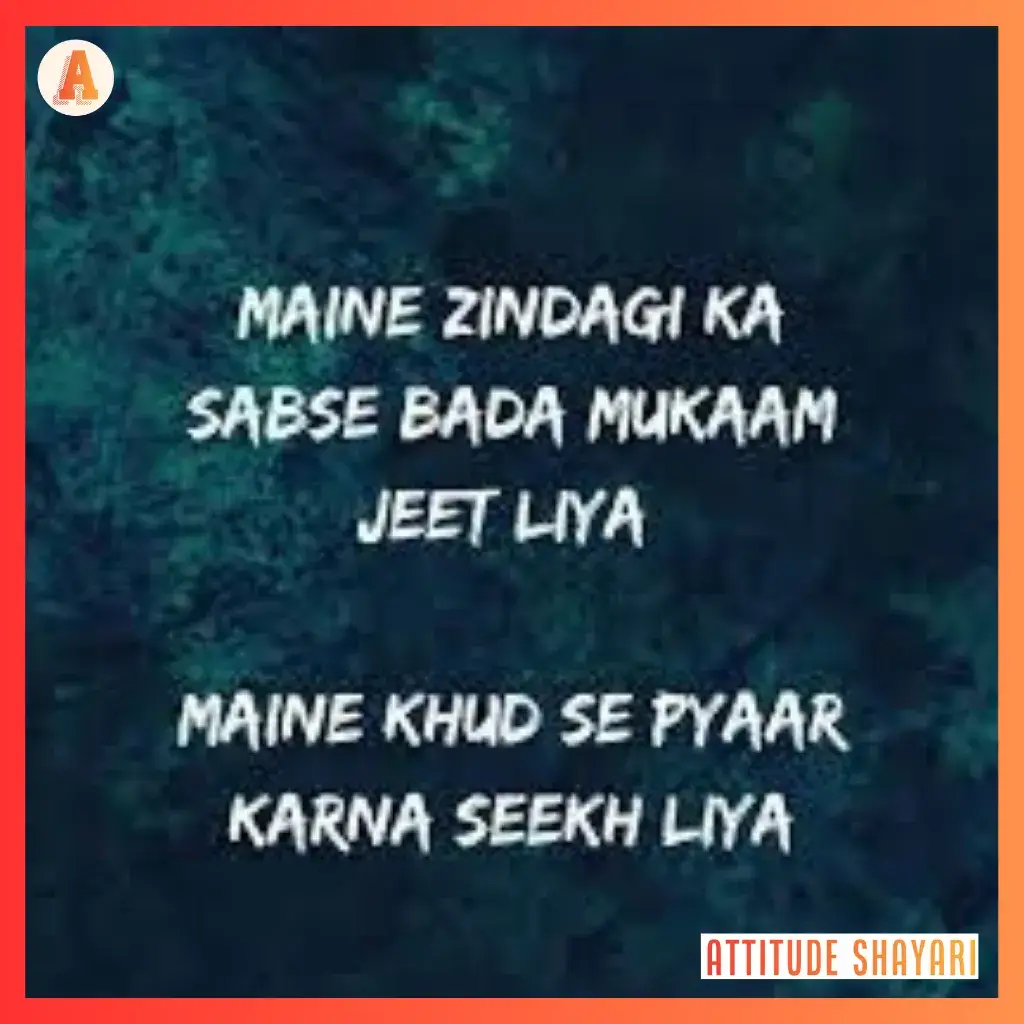 self love shayari in english