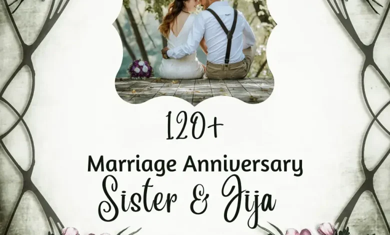 Marriage Anniversary Wishes for Sister and Jija