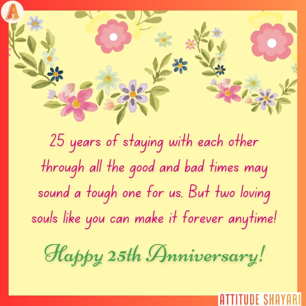 happy 25th anniversary wishes