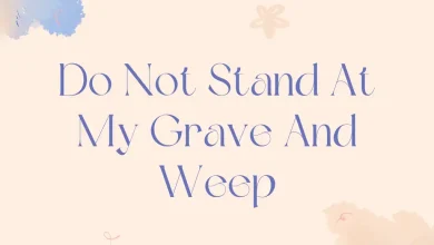 Do Not Stand At My Grave And Weep Poem