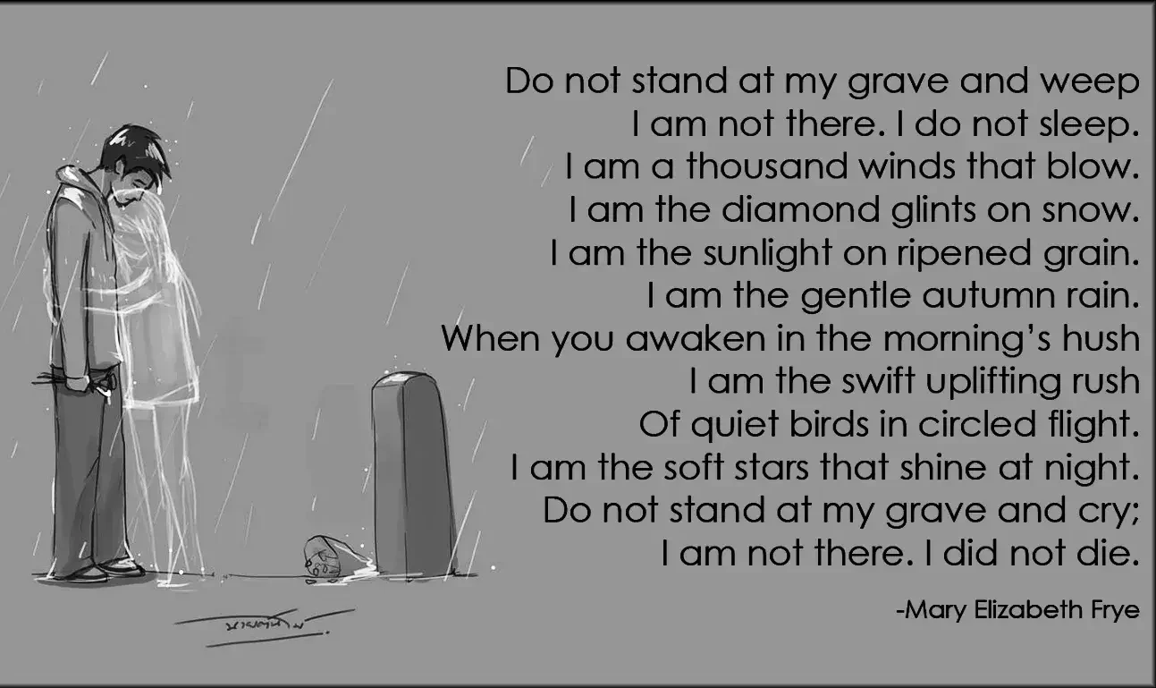 don't weep at my grave poem