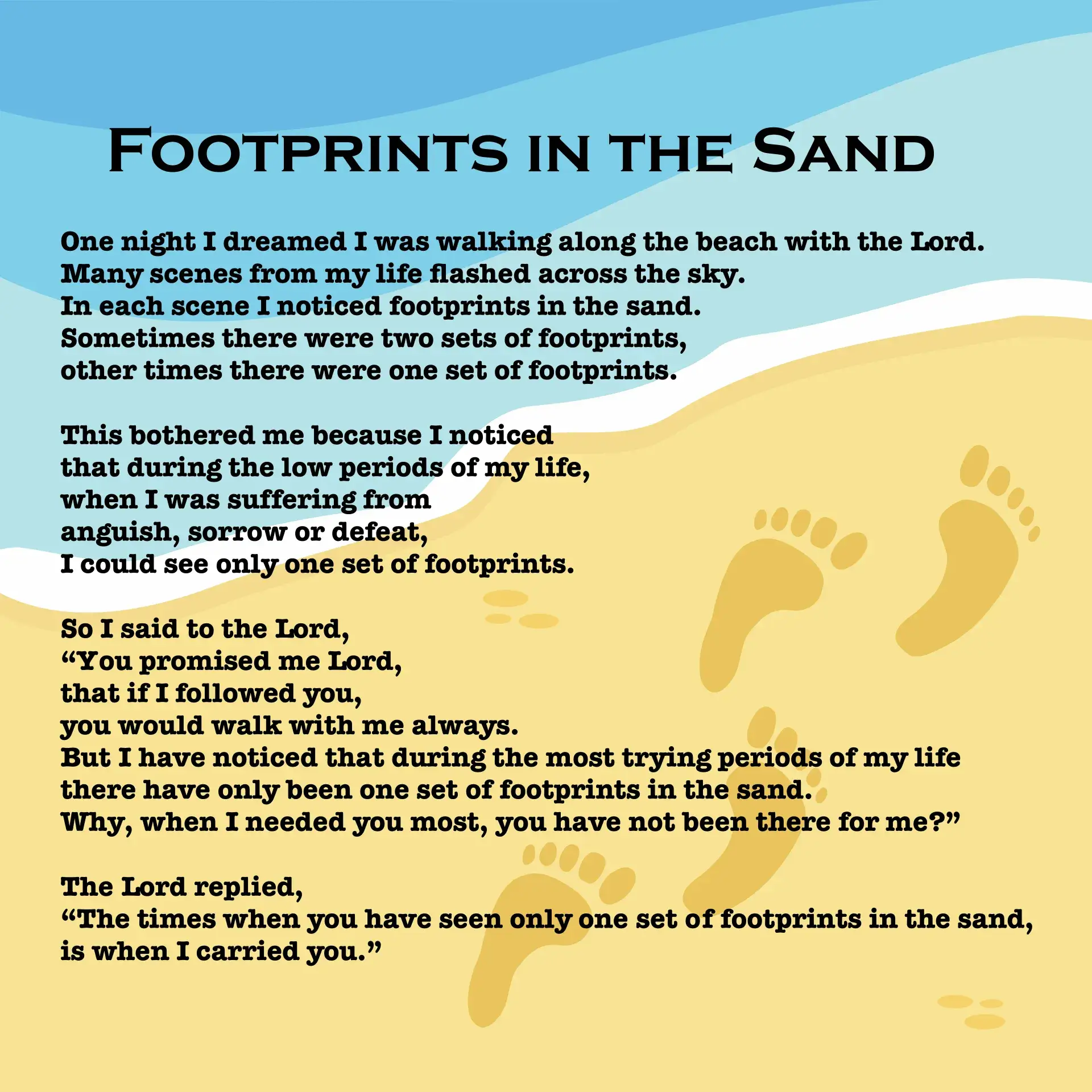 footprints in the sand poem