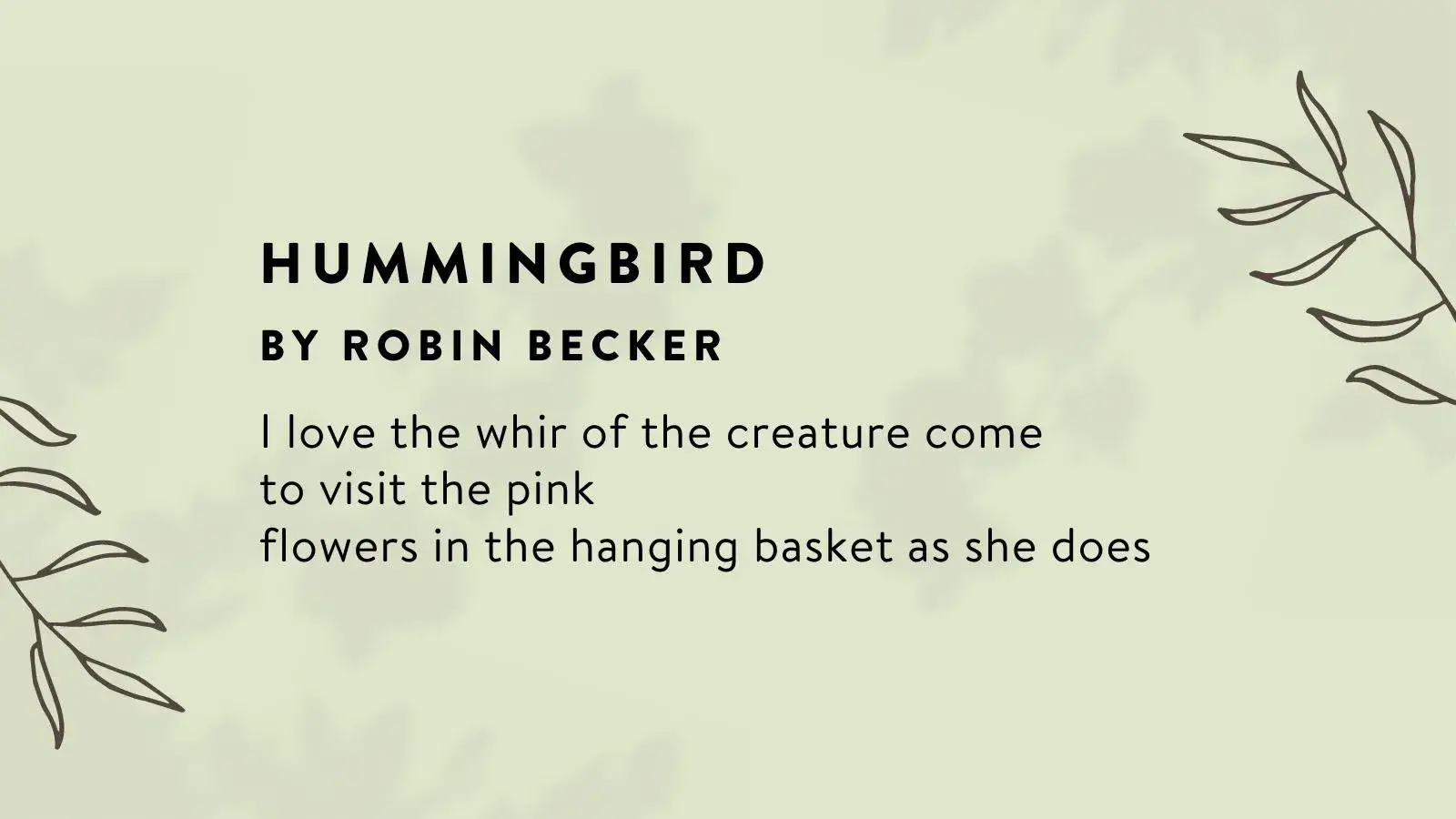 poem on nature in english