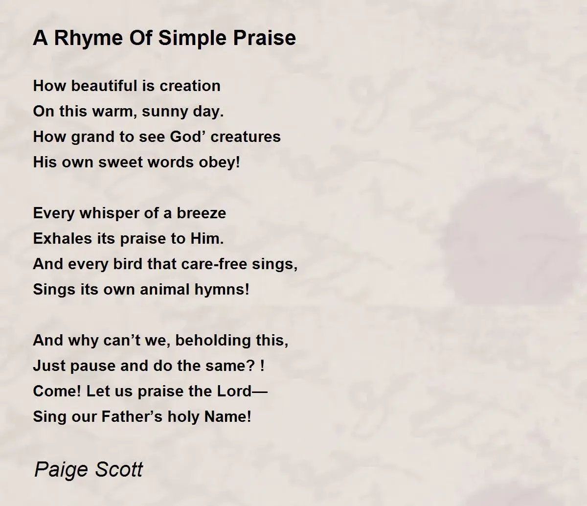 praise poem