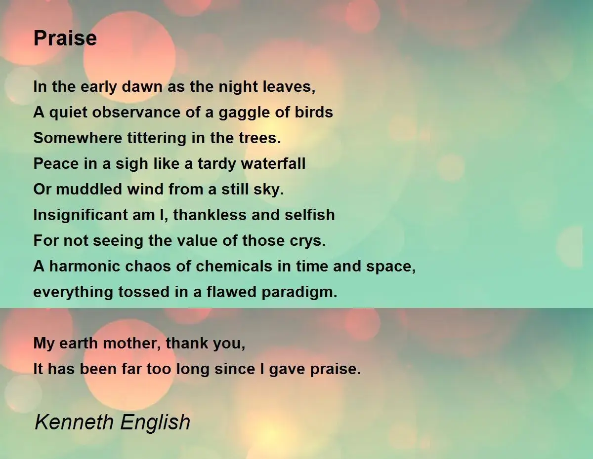 short praise poem