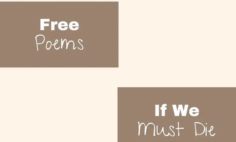 If We Must Die Poem