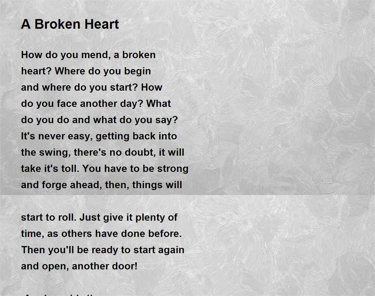 broken heart sad poems
