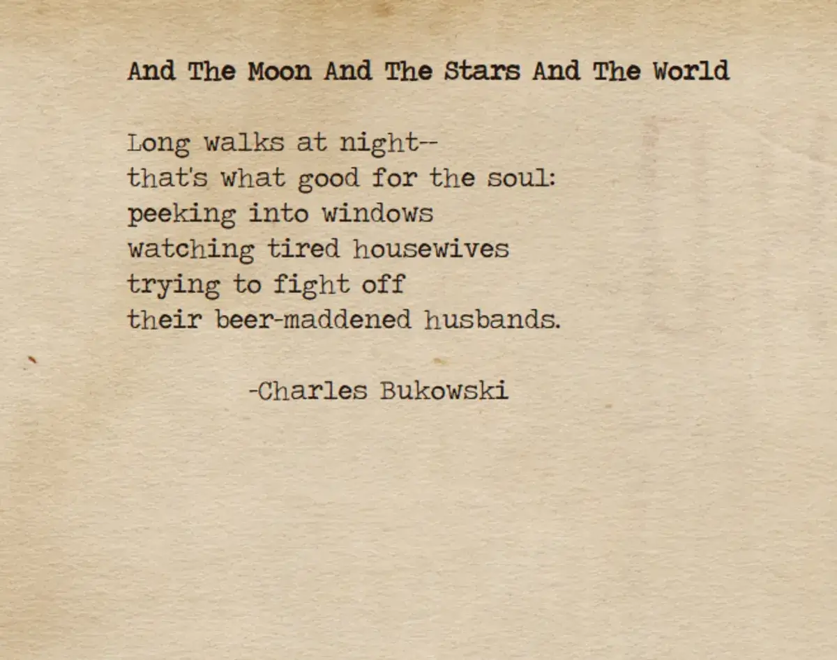 charles bukowski poem