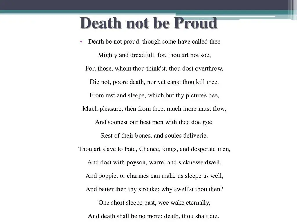 death be not proud poem