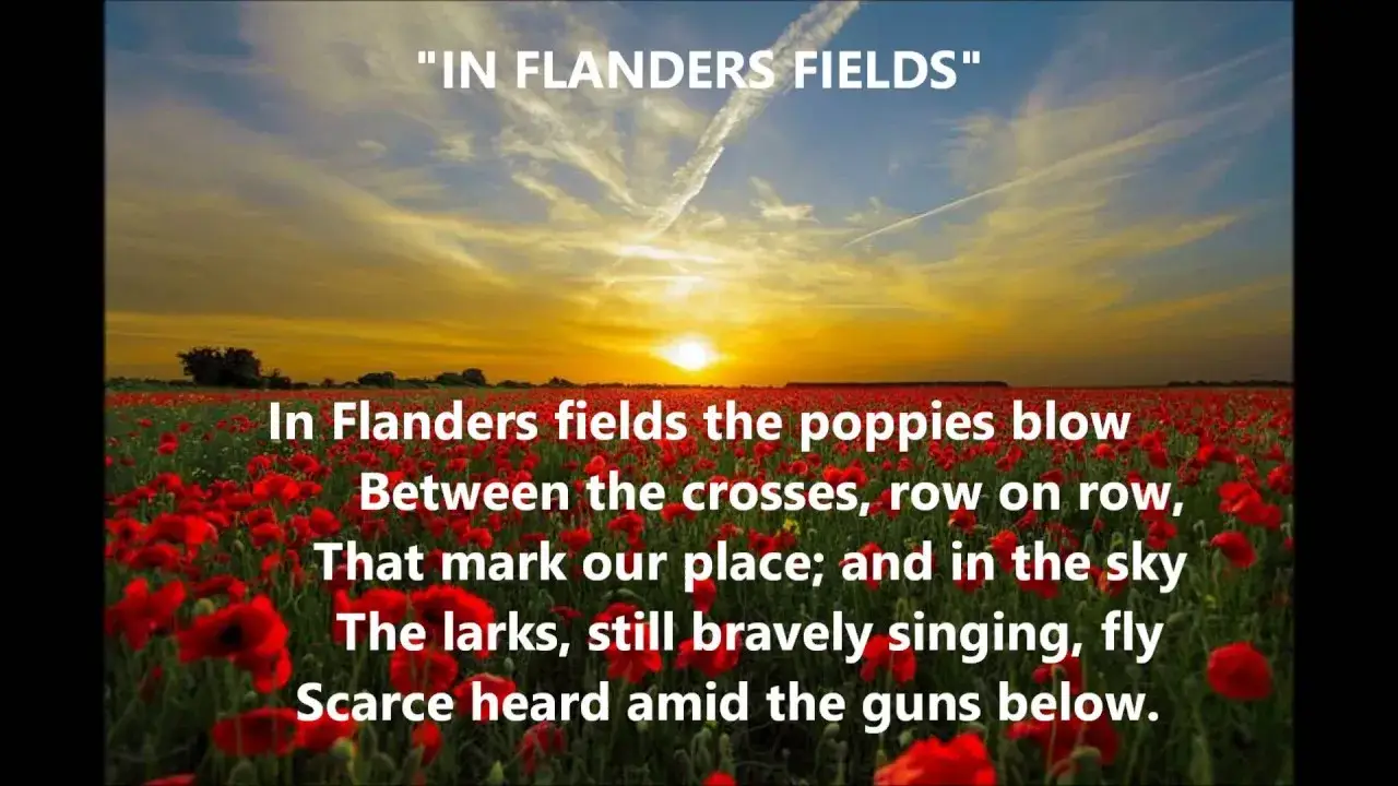 in flanders fields poem lyrics