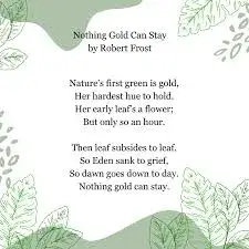 nothing gold can stay poem