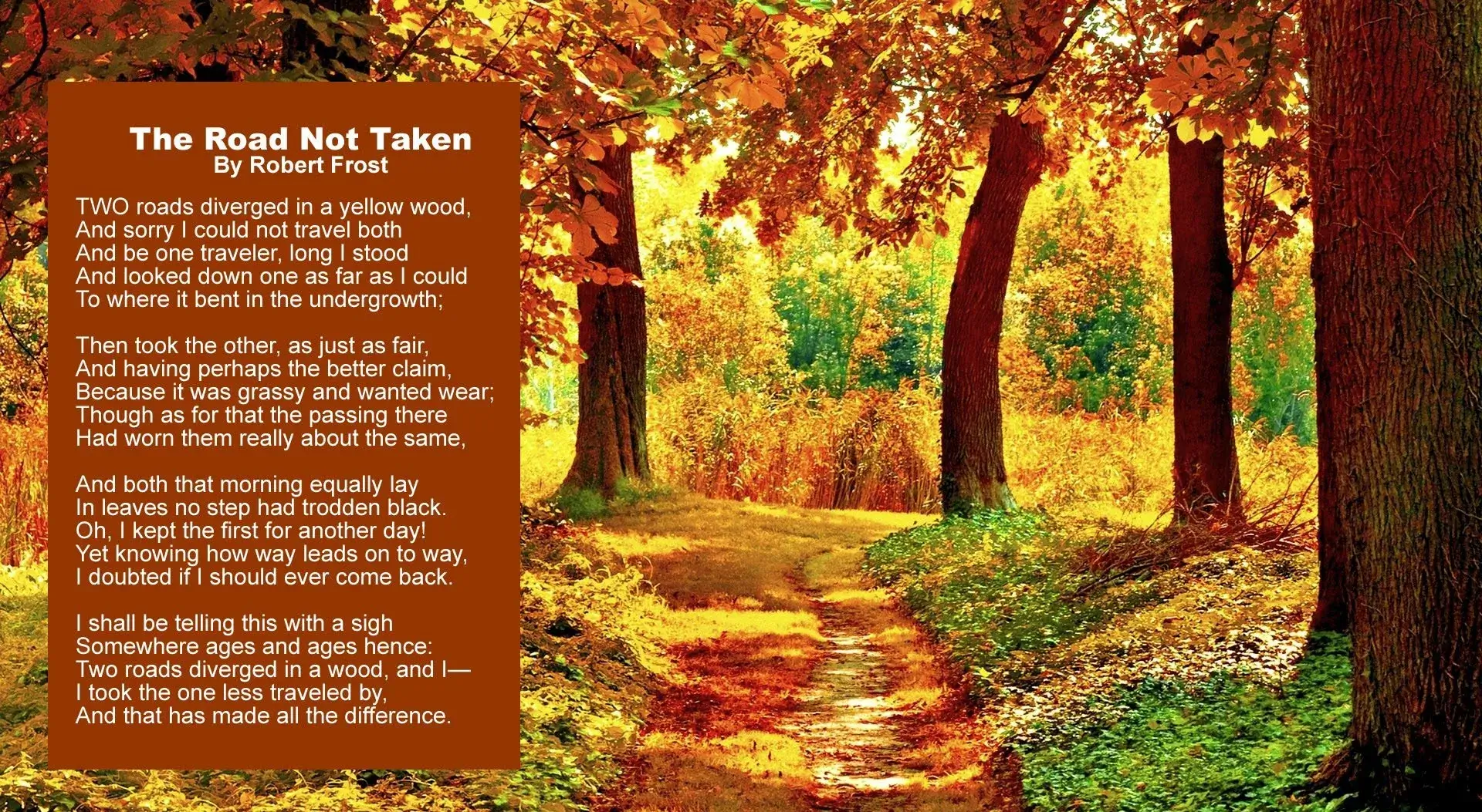 the road not taken poem